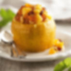 Manzana asada con frutos secos