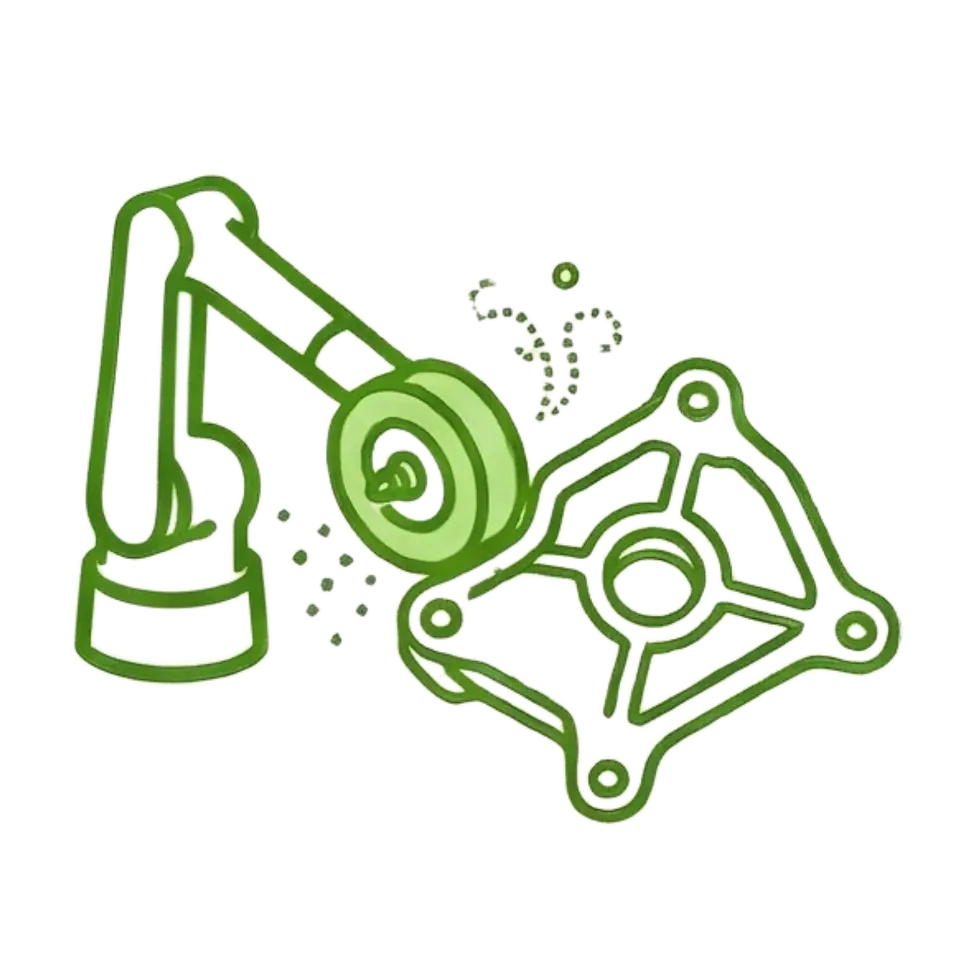 cobot membantu proses polishing dan deburring pada komponen manufaktur