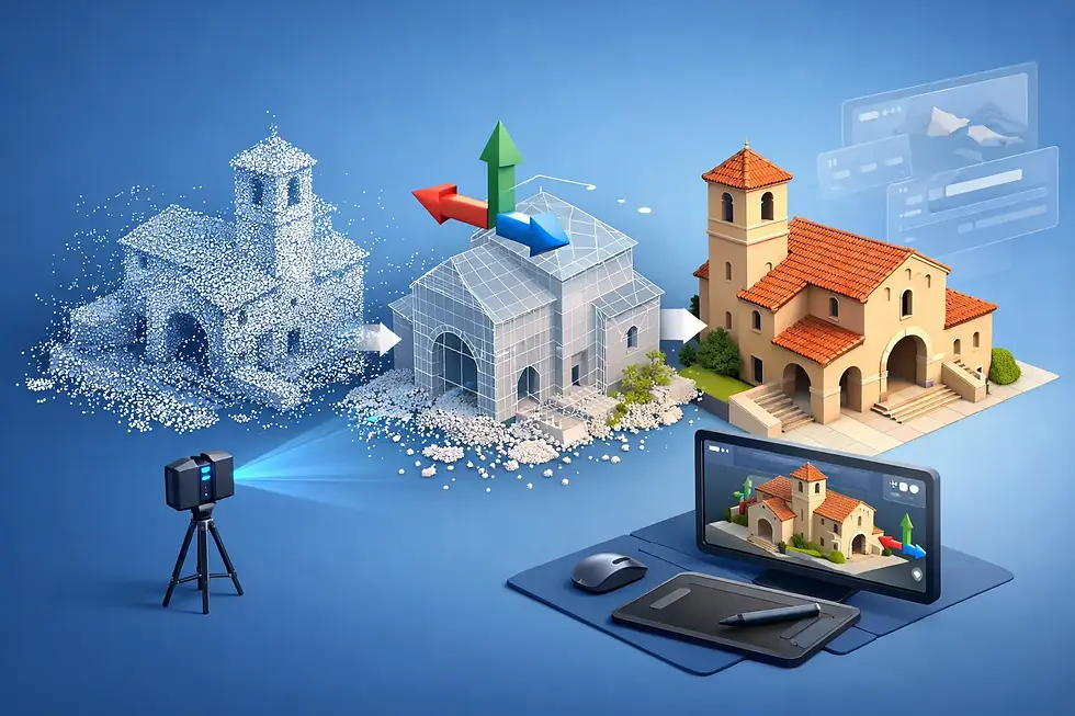 Modellazione 3D da nuvola punti: come farla bene