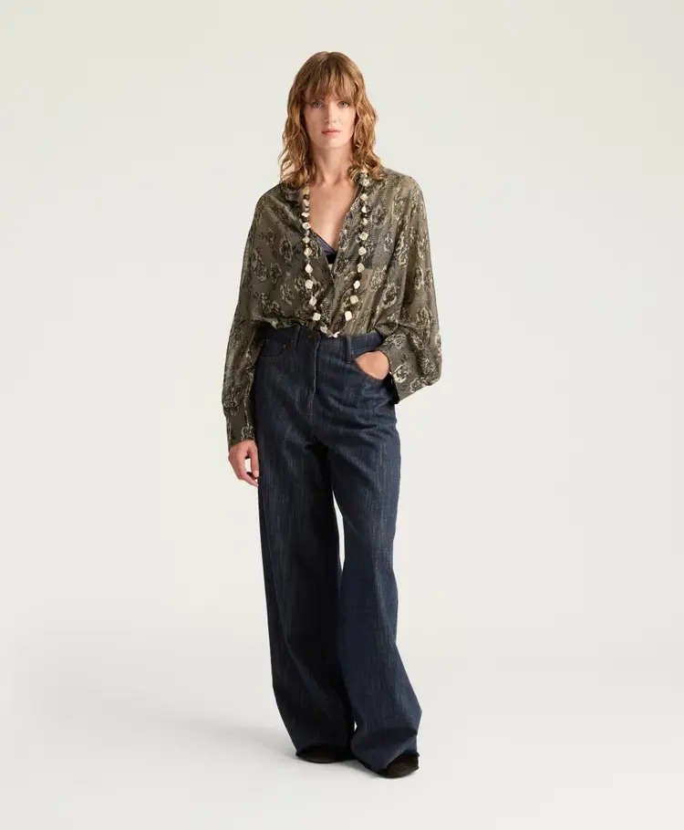 Camicia Franklin in jersey jaquard rulex - multicolor army