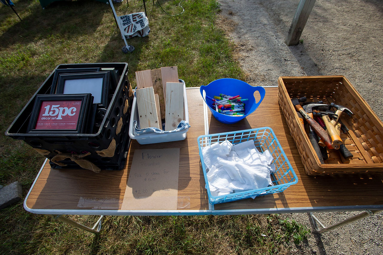 supplies for flower pounding activity