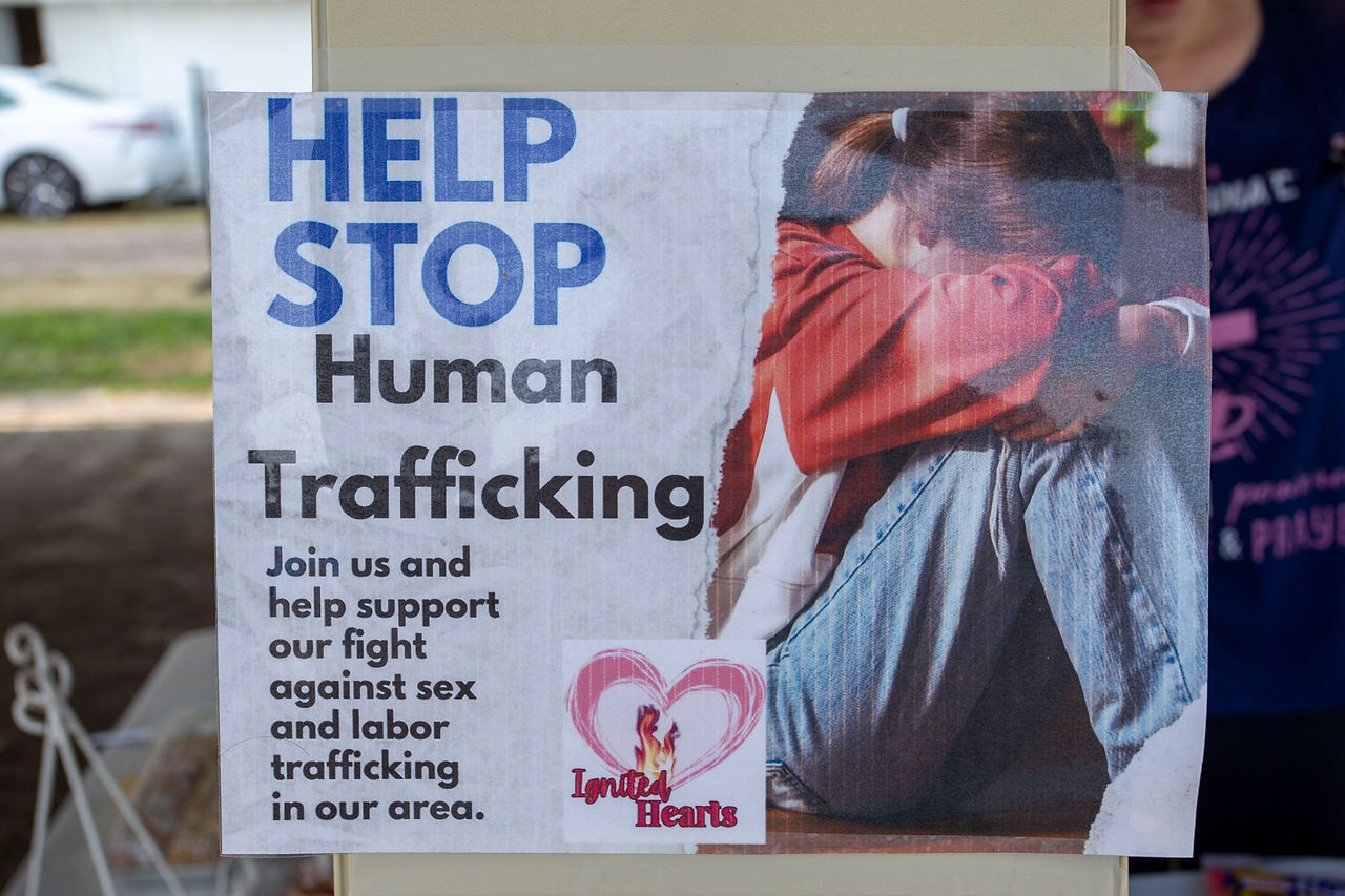 stop human trafficking sign