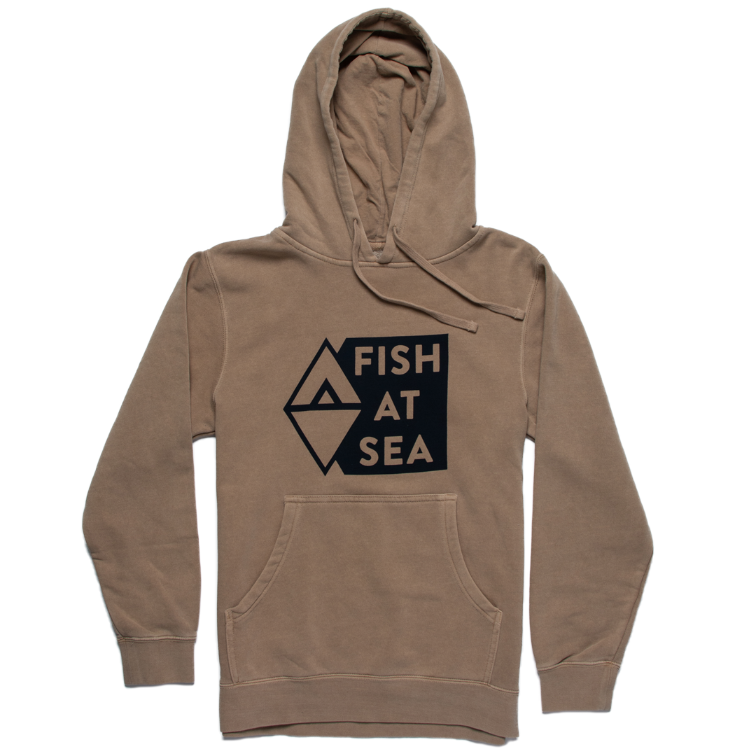 Hoodie | Stacked Logo | Pigment Khaki