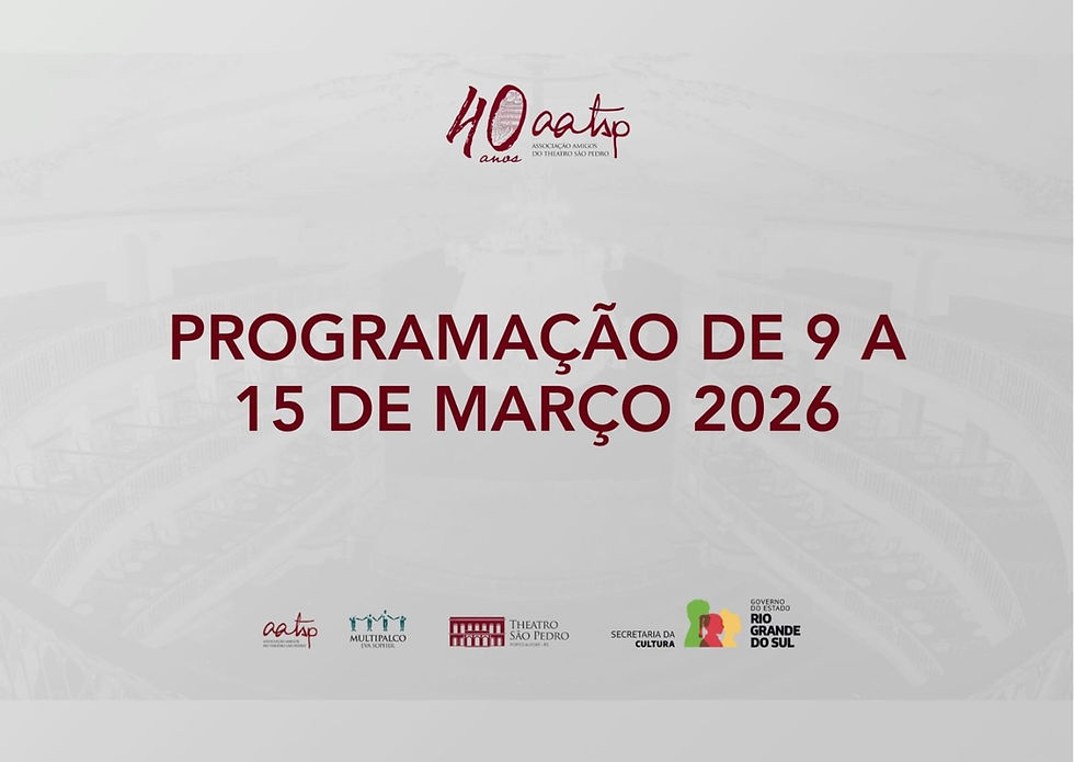 Programação de 9 a 15 de março