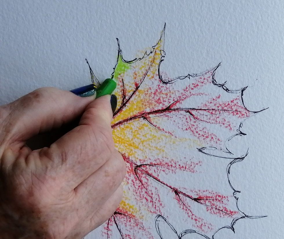Thumbnail: A process of the painting included in the art lesson plan.