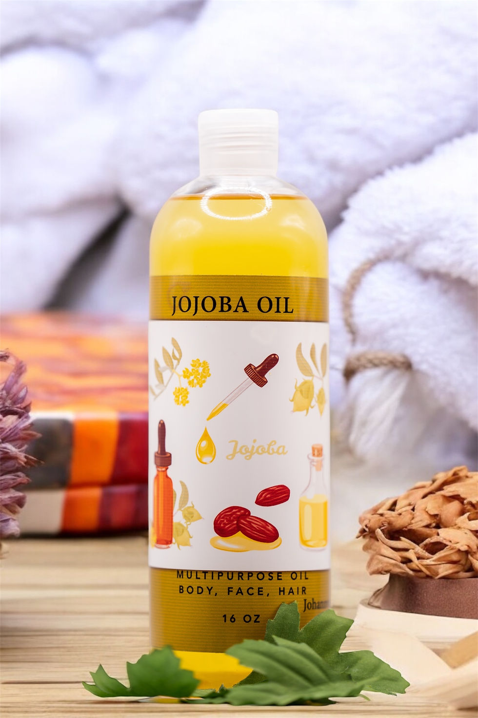 Thumbnail: Natural Jojoba Massage oil(hair, skin, Body)16oz
