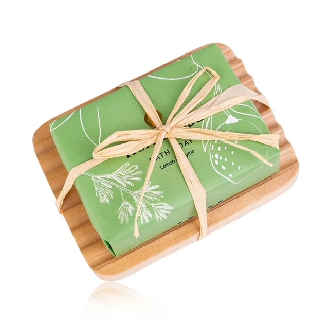 Thumbnail: Hand Soap on wooden soap dish
