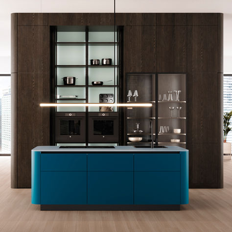 curved kitchen cabinets