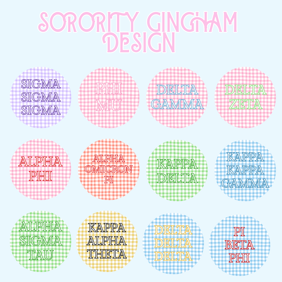 Sorority Gingham Design