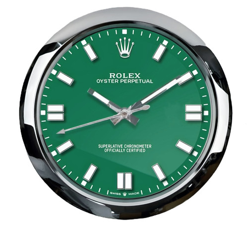 Oyster Perpetual Green Wall Clock Wclocks Wall Clock