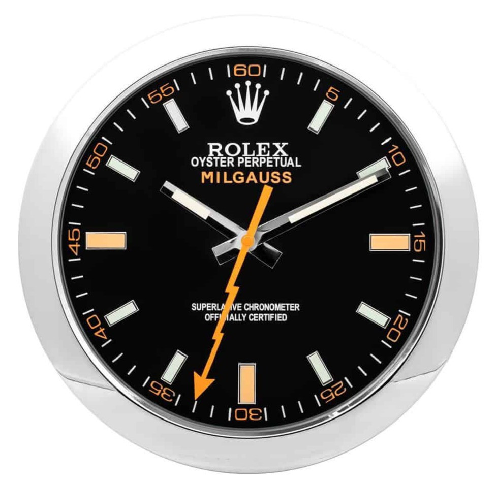 Milgauss, Silver & Black | Wall Clock