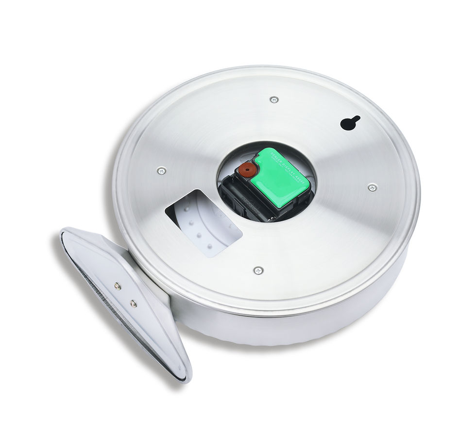 Submariner Green Hulk desk clock, stainless steel case and green bezel, Rolex table clock by Wclocks