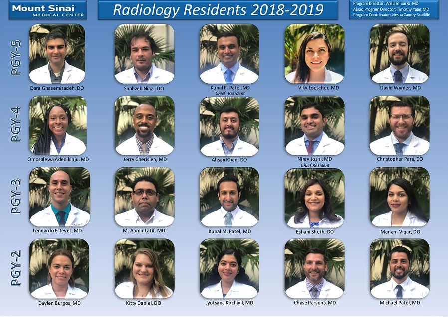 Mount Sinai Medical Center Radiology Residency Residents