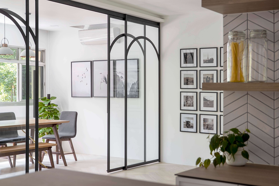 Custom wall partition installed for residential room privacy