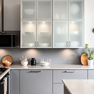 Corner glass cabinet with adjustable shelves for bone china storage in Selangor home