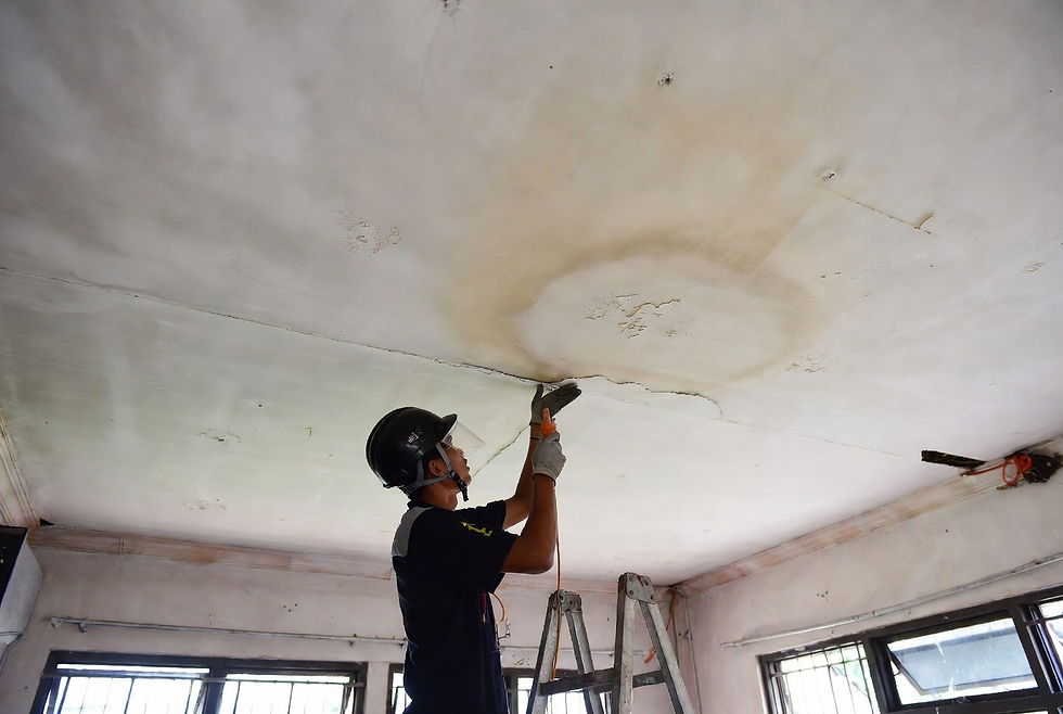 Plaster ceiling JB installation with hidden lighting