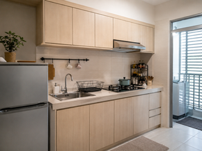Aluminium kitchen cabinet with a smooth finish for a durable kitchen space in Kota Damansara.