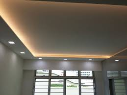 Reka bentuk siling plaster dengan lampu LED di Selangor
