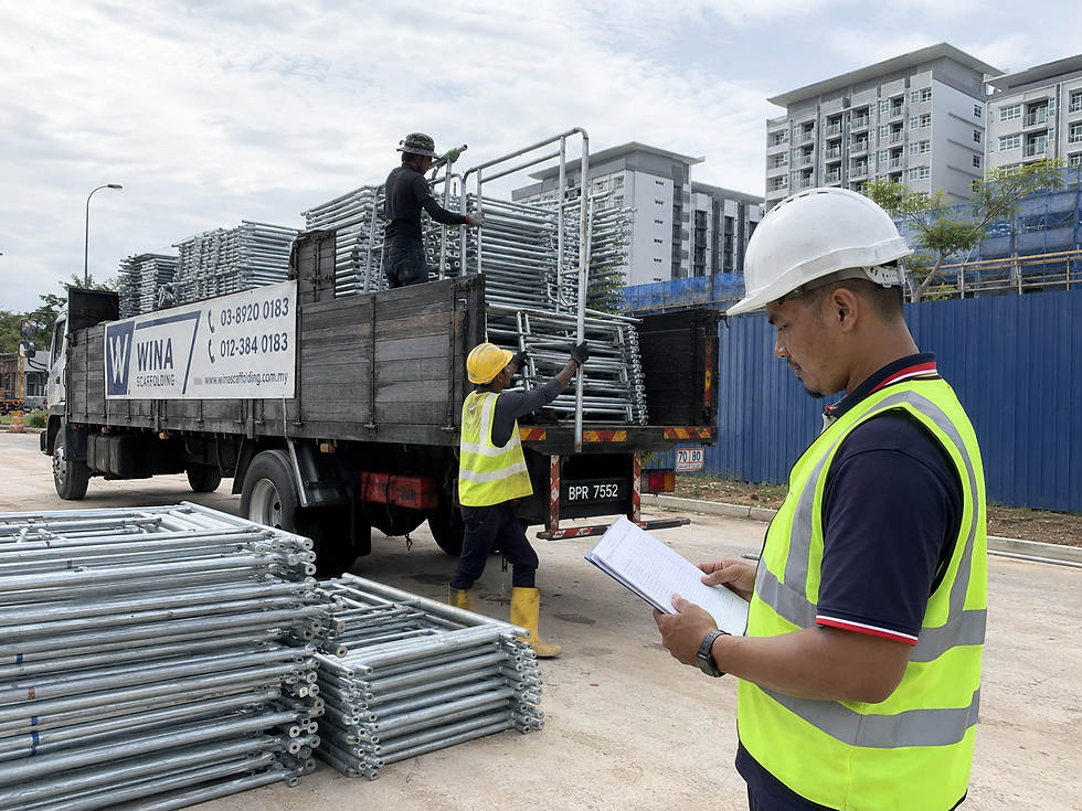 Scaffolding delivery and collection cost planning