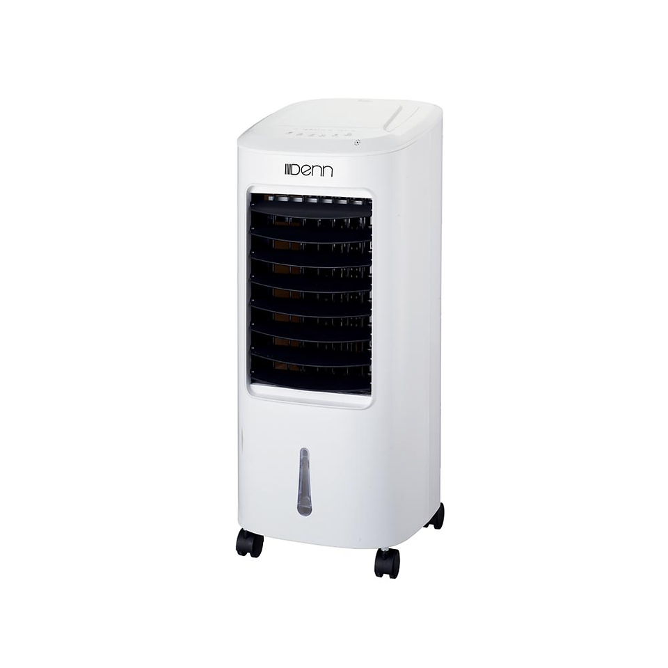 Portable air cooler with water tank and wheels for easy mobility, alternative to aircond for small spaces