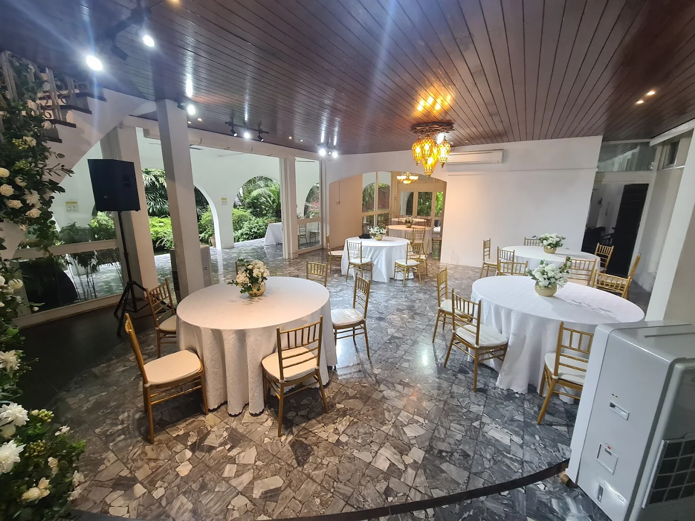 Showing classy event featuring flowers, chair and table at  The Seavoy House (KL)