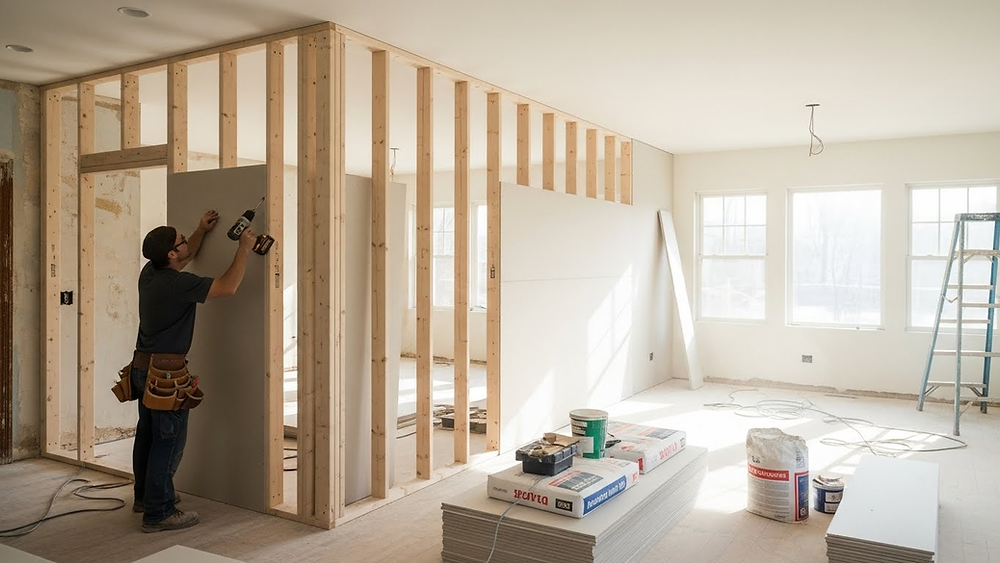 Use Partition Using Partition Walls to Create More Rooms During House Renovation ...