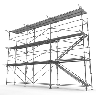 Mobile scaffolding tower setup for renovation in Penang