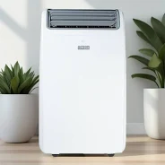 Affordable mini portable aircond placed beside study desk in Petaling Jaya