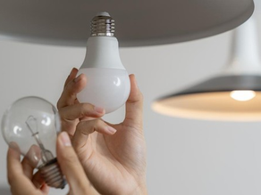 Electrical service installing ceiling fan in living room