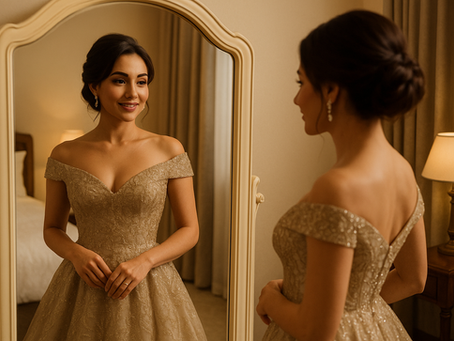 Gown rental in pastel tones for award ceremony nights