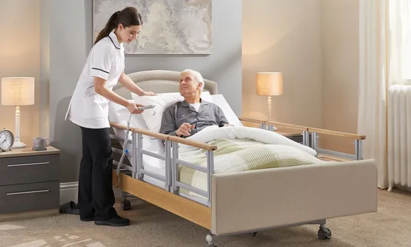 Electric hospital bed with side rails for home use in Malaysia