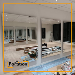 Interior walls using gypsum