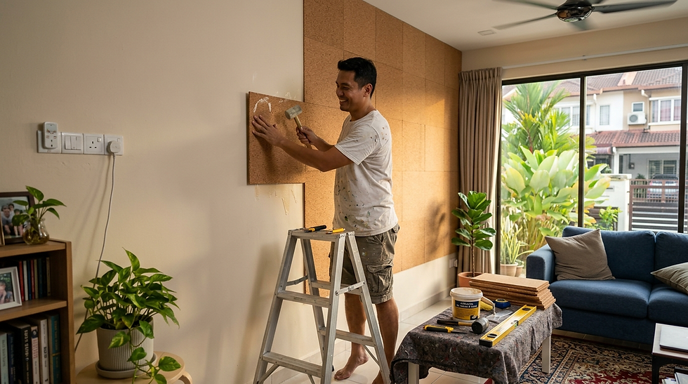 Cork wall panels providing natural insulation in eco-friendly homes