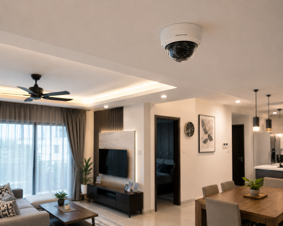 Waterproof CCTV camera dipasang berhampiran pagar taman untuk kegunaan luar bangunan.