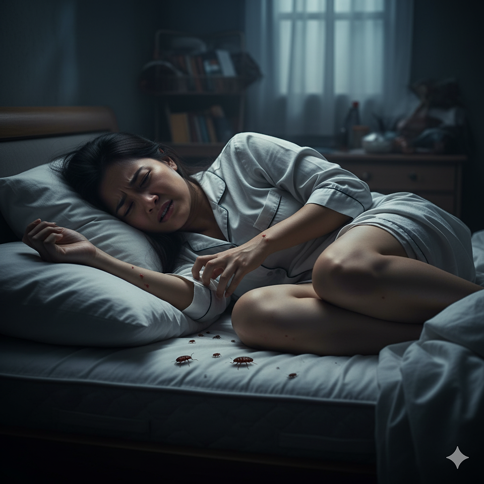 Bed bug monitoring traps used by pest control expert in Selangor