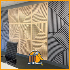 Kitchen renovation before and after installing modern PVC wall panels