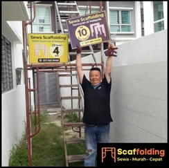 Scaffold maintenance tools with anti-rust spray and safety equipment
