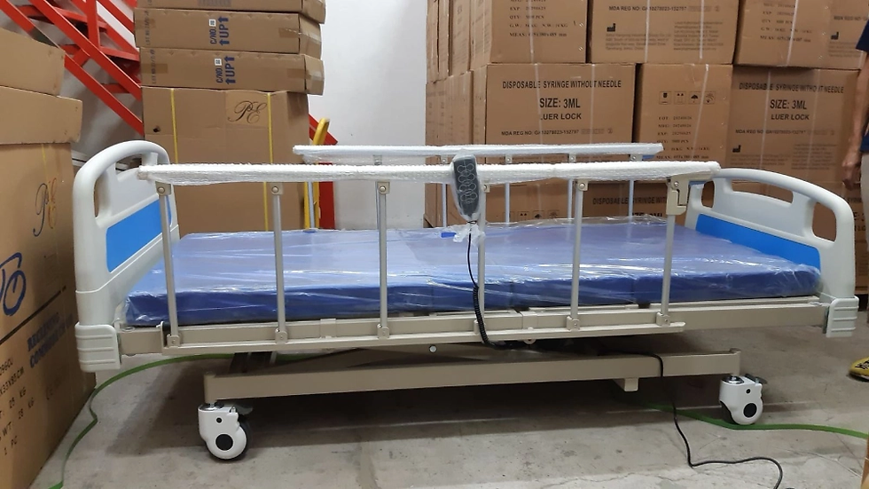 Electric hospital bed with remote control available in Penang