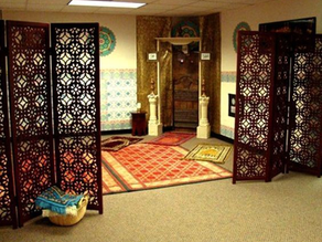 Decorative partition divider adding style to a living room interior