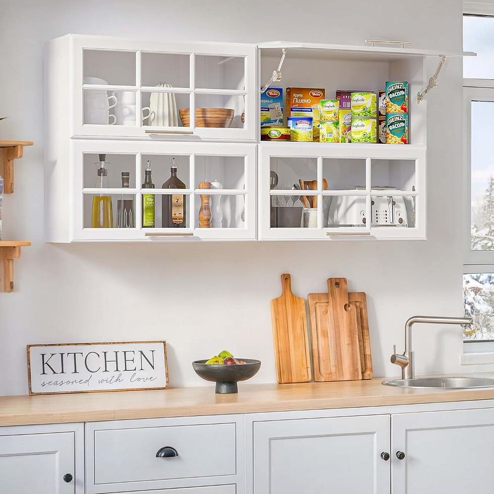 Wall-mounted mini pantry cabinet for compact kitchen spaces