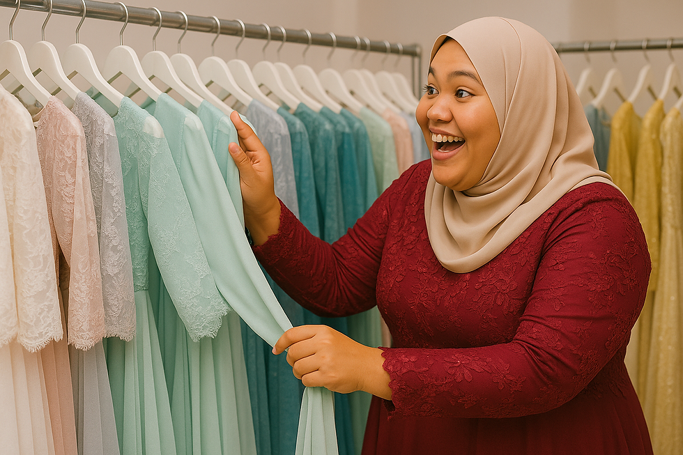 Sewa gaun pengantin putih klasik untuk majlis nikah