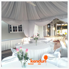 Affordable plastic chair rental setup for Malaysian events
