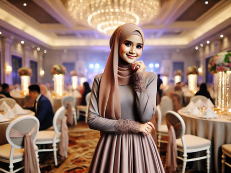 Elegant red evening dress rental for gala events in Malaysia