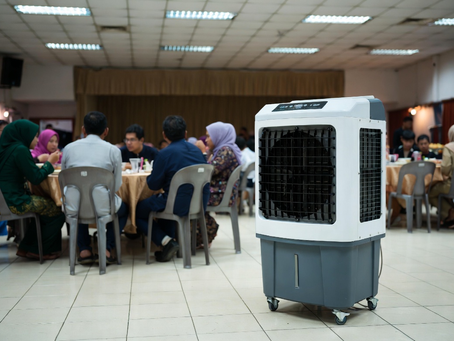 Industrial air cooler menyejukkan ruang luas di Shah Alam