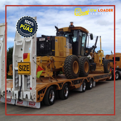 Lori low loader profesional untuk penghantaran jentera berat