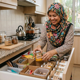 Home cabinets with internal organizers for a more organized arrangement