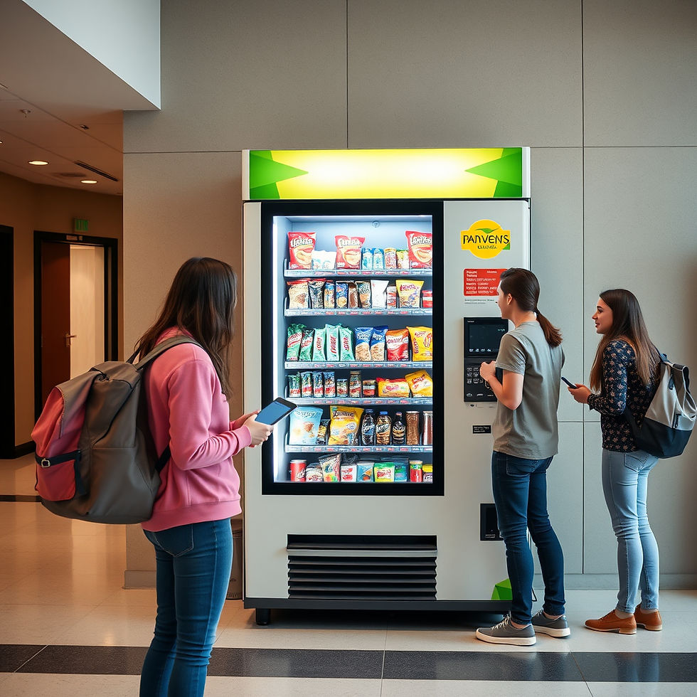 Vending machine buy and rental service with maintenance