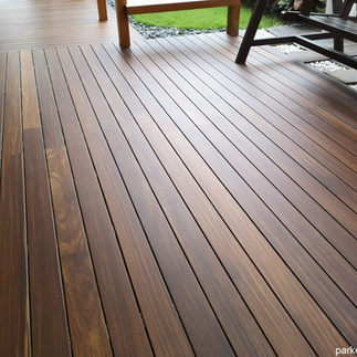 Timber laminate flooring for balcony and outdoor area in Banting
