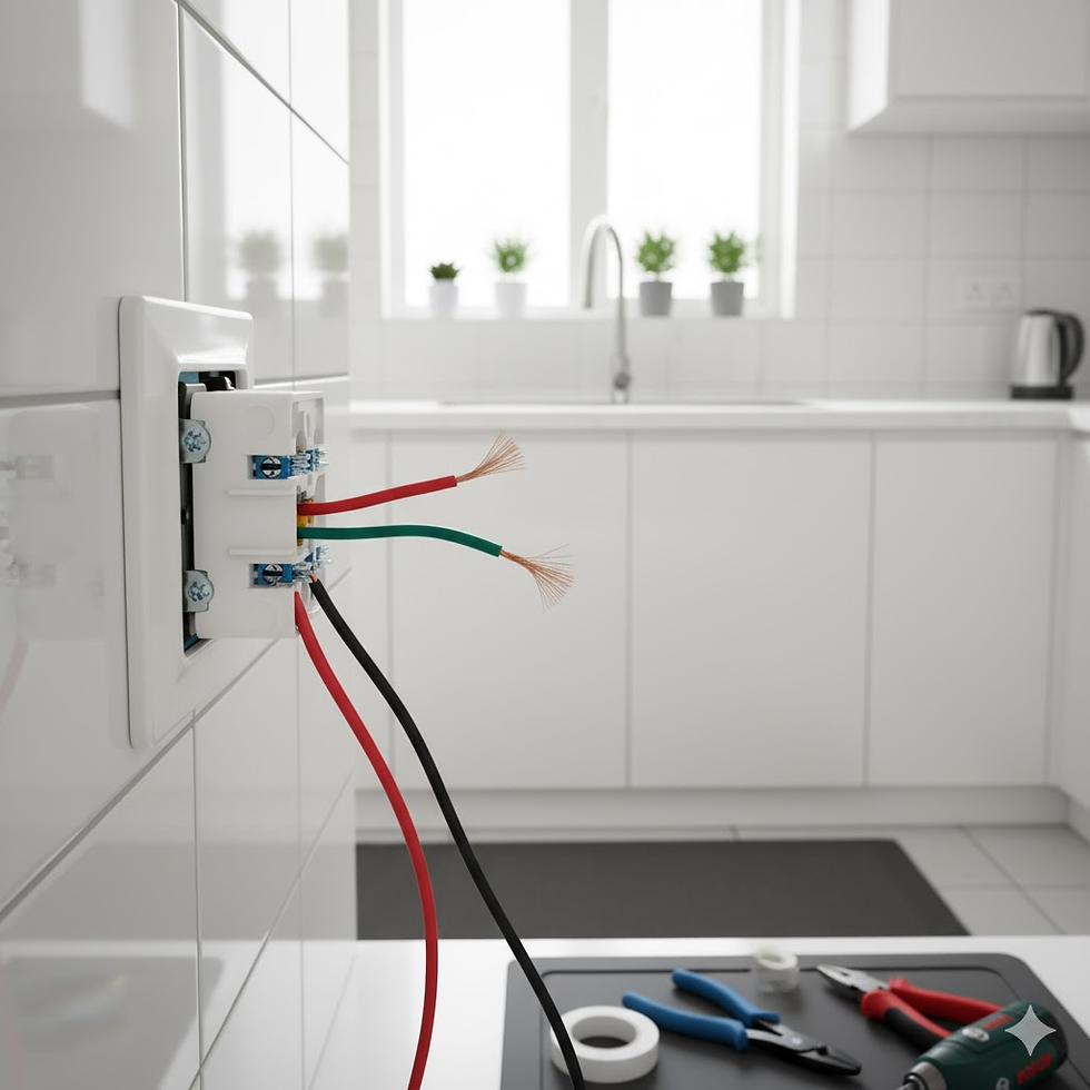 Concealed wiring installation for new double-storey house