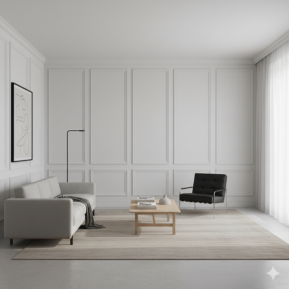 Stylish wall panels for hallways and partition in Selangor houses